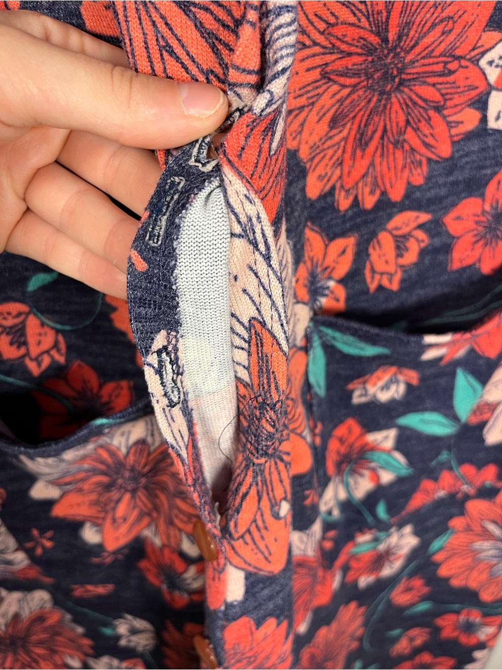 LuLaRoe Floral Duster Cardigan Size Medium - Picture 13 of 16